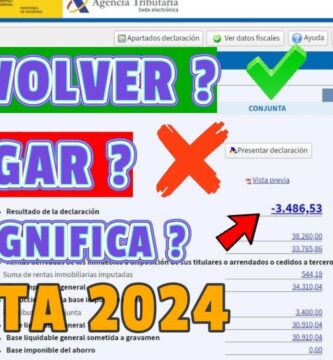 como saber si la declaración es a pagar o devolver