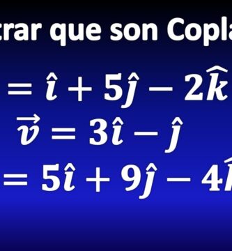 como saber si son vectores coplanares