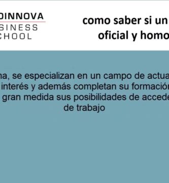 como saber si un máster es oficial y homologado