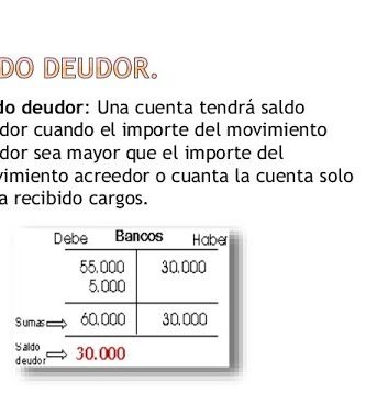 como saber si un saldo es deudor o acreedor